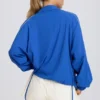 Oversized-Trainingsjacke in Kobalt