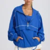 Oversized-Trainingsjacke in Kobalt