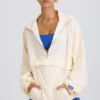 Oversized-Trainingsjacke in Weiß