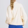 Oversized-Trainingsjacke in Weiß