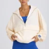 Oversized-Trainingsjacke in Weiß