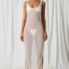 Pacifica Maxikleid mit Perlenverzierung und Cut-outs in Perlweiß Pacifica Maxikleid mit Perlenverzierung und Cut-outs in Perlweiß