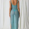 Pacifica Maxikleid mit Perlenverzierung und Cut-outs in Türkis Pacifica Maxikleid mit Perlenverzierung und Cut-outs in Türkis
