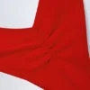 Pacifico Ruched Cheeky Bikinihose in Fiery Red