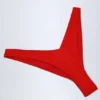 Pacifico Ruched Cheeky Bikinihose in Fiery Red