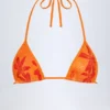 Paita Triangel-Bikinioberteil mit Orange-Orchideen-Print