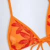 Paita Triangel-Bikinioberteil mit Orange-Orchideen-Print