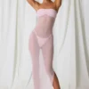 Papeete gerafftes Bandeau-Midi-Kleid in zartem Rosa Papeete gerafftes Bandeau-Midi-Kleid in zartem Rosa