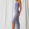 Papeete Midi-Kleid mit Rüschen und Bandeau-Ausschnitt in Lavendel-Lila Papeete Midi-Kleid mit Rüschen und Bandeau-Ausschnitt in Lavendel-Lila