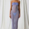 Papeete Midi-Kleid mit Rüschen und Bandeau-Ausschnitt in Lavendel-Lila Papeete Midi-Kleid mit Rüschen und Bandeau-Ausschnitt in Lavendel-Lila
