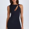 Parina Minikleid mit gedrehtem Ausschnitt in Schwarz Parina Minikleid mit gedrehtem Ausschnitt in Schwarz