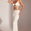 Parma Verziertes Crop-Top mit Bügeln und Trägern in Weiß Parma Verziertes Crop-Top mit Bügeln und Trägern in Weiß