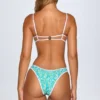 Pasyon Bandeau-Bikinioberteil in Blau mit Multicolor-Print