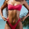 Pasyon Bandeau-Bikinioberteil in Himbeerrosa
