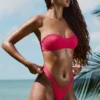 Pasyon Bandeau-Bikinioberteil in Himbeerrosa