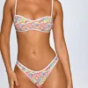 Pasyon Bandeau-Bikinioberteil in leuchtendem Multicolor-Print