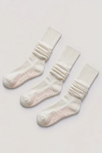 Pilates 3er-Pack Socken in Milch
