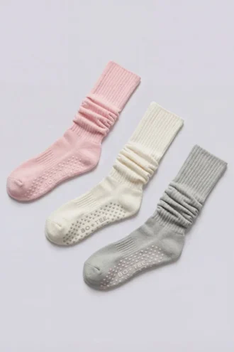 Pilates-Socken-3er-Pack in Multicolor
