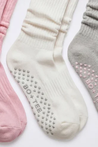 Pilates-Socken-3er-Pack in Multicolor