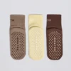 Pilates-Socken-Set in Mocha Multi