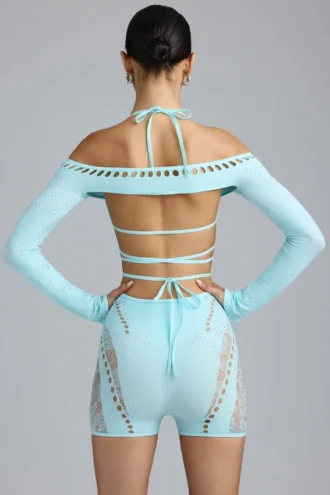 pixie embellished cropped shrug in eisblau 2 330x495 - Pixie Embellished Cropped Shrug in Eisblau