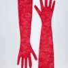 Poe-Spitzenhandschuhe in Feuerrot Poe-Spitzenhandschuhe in Feuerrot