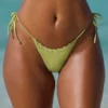 Polynesia Bikinihosen mit Kordelzug in Olivgrün