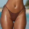 Polynesia Bikinihosen mit Kordelzug in Schokoladenbraun