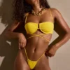 Positano Bikinioberteil mit mehreren Trägern und Bügeln in Goldgelb Positano Bikinioberteil mit mehreren Trägern und Bügeln in Goldgelb