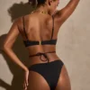 Positano Bikinioberteil mit mehreren Trägern und Bügeln in Schwarz Positano Bikinioberteil mit mehreren Trägern und Bügeln in Schwarz