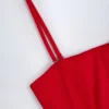 Priaska Rüschen-Schnürkorsett-Playsuit in Feuerrot Priaska Rüschen-Schnürkorsett-Playsuit in Feuerrot
