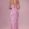 Primara Maxikleid mit Verzierungen in Zuckerwatte-Rosa