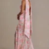 Primrose Premium-Maxikleid mit verziertem Schaldetail und rosa Blumenmuster