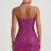 Querida A-Linien-Micro-Minirock mit Herzverzierung in Magenta Querida A-Linien-Micro-Minirock mit Herzverzierung in Magenta