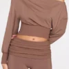 Thea Modal-Hose mit niedriger Leibhöhe und geradem Bein in Mokka Thea Modal-Hose mit niedriger Leibhöhe und geradem Bein in Mokka