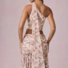 Rae Ein-Schulter-Oberteil mit Schaldetail im Primrose-Blumenprint