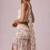 Rae Ein-Schulter-Oberteil mit Schaldetail im Primrose-Blumenprint
