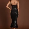 Raffaella Midaxi-Kleid mit Paillettenverzierung und Peekaboo-Korsett in Schwarz Zebra Raffaella Midaxi-Kleid mit Paillettenverzierung und Peekaboo-Korsett in Schwarz Zebra