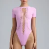 Raine Bodys mit Schnürung in Violett-Rosa