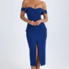 Rasine Off-Shoulder Midaxi-Kleid in True Navy Rasine Off-Shoulder Midaxi-Kleid in True Navy