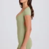 Rückenfreier Unitard in Matcha Rückenfreier Unitard in Matcha