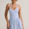 Reanna Modal-Minikleid mit rückenfreiem Neckholder in Hellblau Reanna Modal-Minikleid mit rückenfreiem Neckholder in Hellblau
