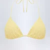 Recife Bikini-Oberteil mit Broderie Anglaise im Dreiecksschnitt in Zitronengelb Recife Bikini-Oberteil mit Broderie Anglaise im Dreiecksschnitt in Zitronengelb