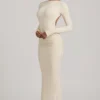Regine Modal-Maxikleid mit Rüschen und rückenfreiem Ausschnitt in Elfenbein Regine Modal-Maxikleid mit Rüschen und rückenfreiem Ausschnitt in Elfenbein