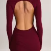 Regine Modal-Maxikleid mit Rüschen und rückenfreiem Ausschnitt in Weinrot Regine Modal-Maxikleid mit Rüschen und rückenfreiem Ausschnitt in Weinrot