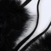 Riana Bralette aus Kunstfell in Dreiecksform in Schwarz Riana Bralette aus Kunstfell in Dreiecksform in Schwarz