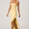 Robina – Verziertes Korsettkleid mit Rüschenbesatz in Gelb Robina – Verziertes Korsettkleid mit Rüschenbesatz in Gelb