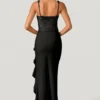 Robina – Verziertes Korsettkleid mit Rüschenbesatz in Schwarz Robina – Verziertes Korsettkleid mit Rüschenbesatz in Schwarz