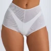 Rocas transparente, geraffte Mini-Shorts in Weiß