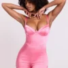 Romera Satin-Korsett-Mini-Playsuit in Rosa Romera Satin-Korsett-Mini-Playsuit in Rosa